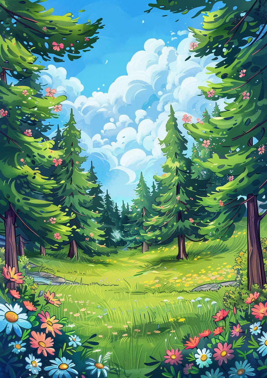 Whispering Pines Park, fictional location in Willowridge Adventures on Nuvvel
